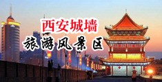 学校艹插穴视频中国陕西-西安城墙旅游风景区